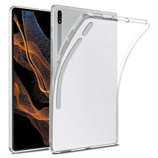 INCOVER Samsung Galaxy Tab S8 Ultra Fleksibelt Deksel - Matt Gjennomsiktig INCOVER Samsung Galaxy Tab S8 Ultra Fleksibelt Deksel - Matt Gjennomsiktig