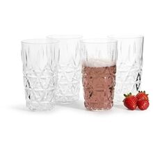 Sagaform Picknick stort glass 4-pack 1 set Sagaform Picknick stort glass 4-pack 1 set