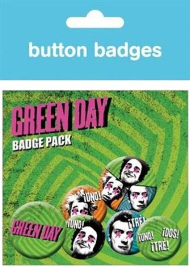 Buttons Green Day 6pk