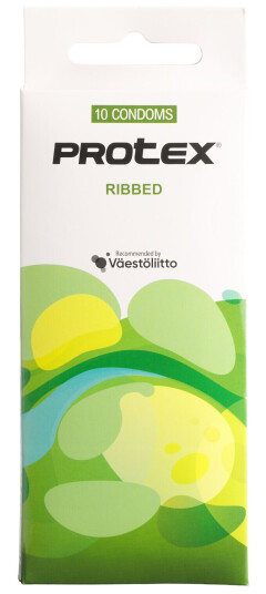Protex Ribbed Rillede Kondomer 10 stk. - Klar Protex Ribbed Rillede Kondomer 10 stk. - Klar