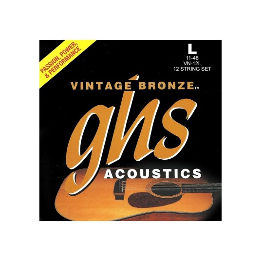 Ghs Vn-12l Vintage 011-048 Bronze 12-String Light Ghs Vn-12l Vintage 011-048 Bronze 12-String Light