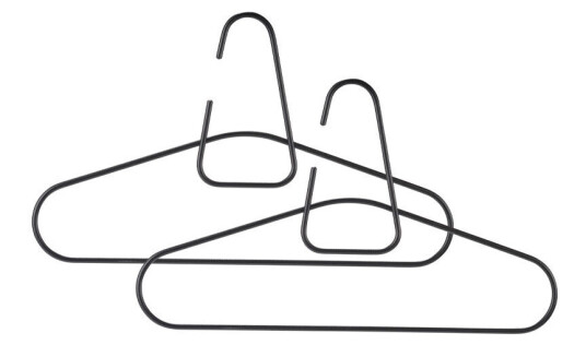 Zone A-Hanger kleshenger black, 2-pakning
