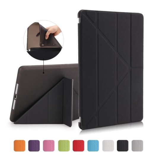 INCOVER iPad (2018) / iPad (2017) Deksel - Fleksibel Origami Deksel - Svart