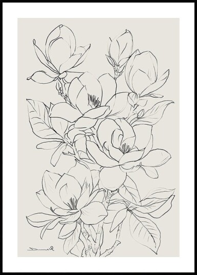 Magnolia Tree Plakat / 21x30cm