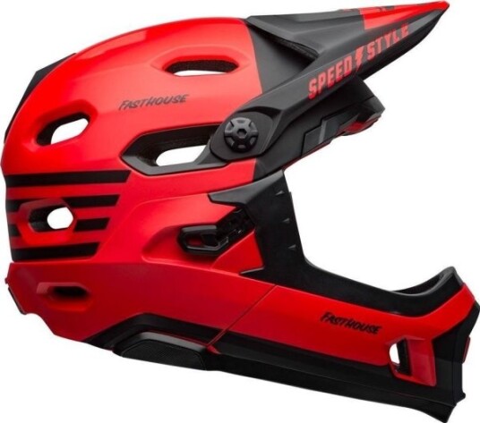 Bell Full Face Helmet Bell Super Dh Mips Spherical Fasthouse Matte Gloss Red Black Size S (52-56 Cm) (New)