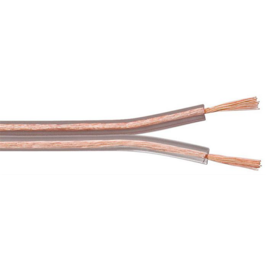 MicroConnect høyttalerkabel 100m 2x0,75mm² Gjennomsiktig 1 Stykk SEN AUDSPEAKER14 100 Gjennomsiktig