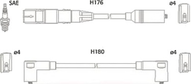 Tennplugg kabelsett HITACHI 134766
