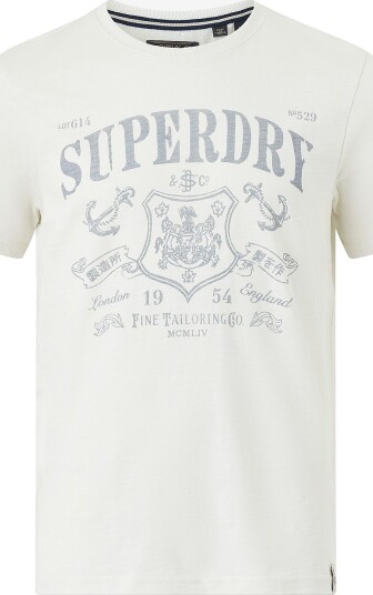 Superdry T skjorte Mercantile Tee Hvit