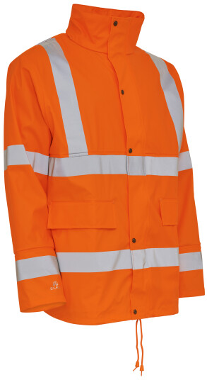 Elka Synlighetsjakke med Refleksstriper 026300r Oransje Str. L