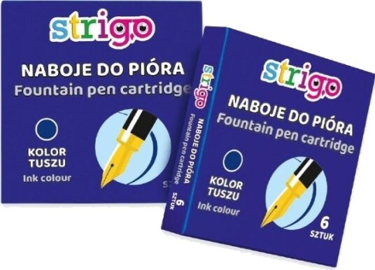 Strigo blå blekkpatroner til permanent penn 370910 Strigo blå blekkpatroner til permanent penn 370910