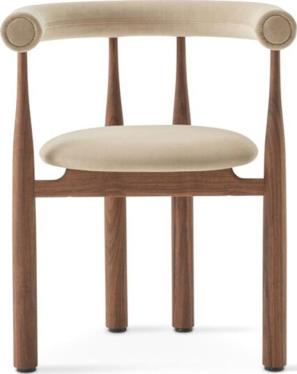New Works Bukowski Spisestol Valnøtt/ Megan 26 Beige