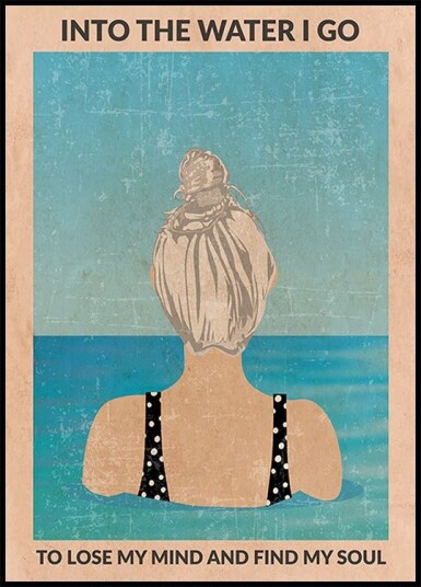 Into the Water silver Plakat / 50x70cm