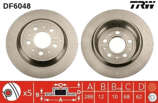 Bremseskive TRW DF6048