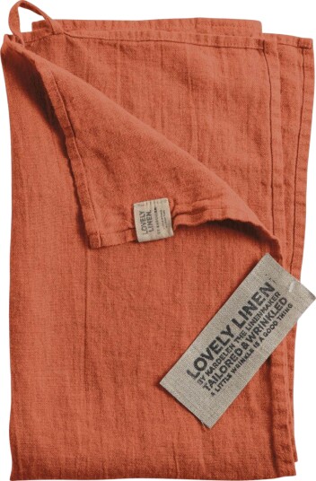 Lovely Linen - Lovely kjøkkenhåndkle lin 45x70 cm Cayenne