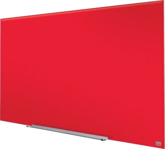 Nobo Diamond - Whiteboard - Veggmonterbar - 1264 X 711 Mm - Herdet Glass - Magnetisk - Rød