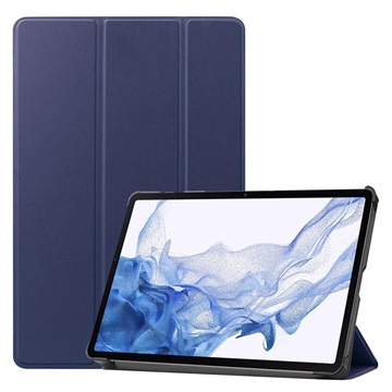 Tri Fold Series Samsung Galaxy Tab S8 Smart Folio etui Mørkeblå