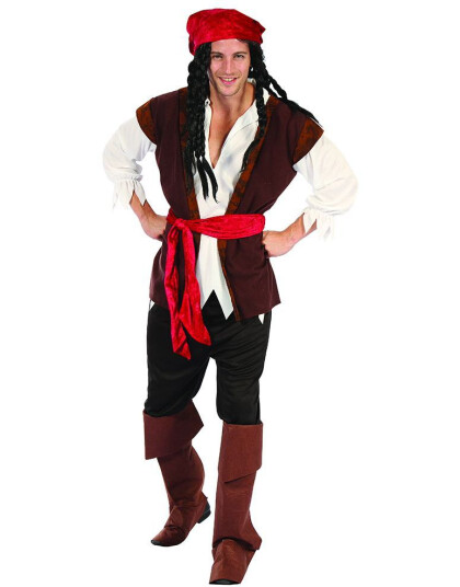 Piratkostyme til Mann 4 Deler Piratkostyme til Mann 4 Deler
