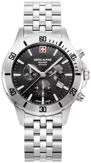 Swiss Alpine Military Herreklokke 7024.9137 Cruiser Sort/Stål Ø44 mm