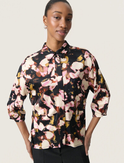 Soaked in Luxury Slcinna Elly Shirt Ss - Brown - S