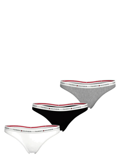 Tommy Hilfiger 3 Pack Thong Grey S