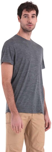 Icebreaker Men's Merino 150 Tech Lite III Short Sleeve Tee Gritstone Heather Gritstone Hthr-013 S