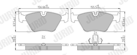 Bremseklosser JURID 573185J Bremseklosser JURID 573185J