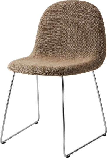 Gubi 3D Spisestol Rustfritt stål/Bouclé 005 Gubi 3D Spisestol Rustfritt stål/Bouclé 005