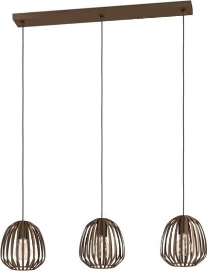Eglo Espinal Langbordspendel I Bronse Med Trerammingsskjermer 3L Eglo Espinal Langbordspendel I Bronse Med Trerammingsskjermer 3L