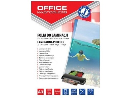 Q-Connect A3 Lamineringsfolie Blank Gjennomsiktig 100 Stk