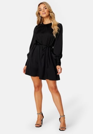 BUBBLEROOM Catalina Structured Satin Dress Black 42