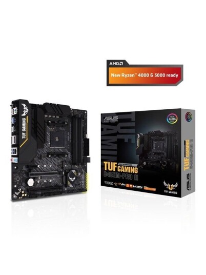 ASUS TUF GAMING B450M-PRO II Hovedkort - AMD B450 - AMD AM4 socket - DDR4 RAM - Micro-ATX ASUS TUF GAMING B450M-PRO II Hovedkort - AMD B450 - AMD AM4 socket - DDR4 RAM - Micro-ATX