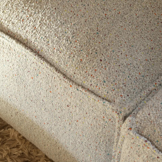 Ferm Living Catena Sofa Armrest Right L401   Confetti Bouclé   Light Grey