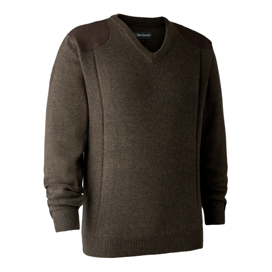 Deerhunter Sheffield Knit with V neck Dark Elm XL