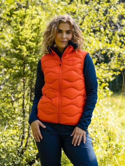 Peak Performance Helium Down Vest Women Oransje XS
