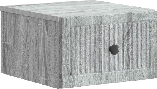 Vegghengt Nattbord Grå sonoma 33 x 34,5 x 20 cm Konstruert tre