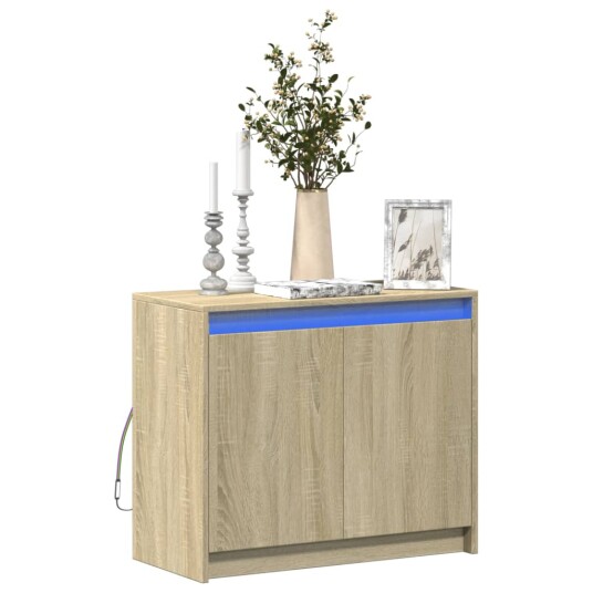 Skjenk med LED sonoma eik 72x34x61 cm konstruert tre 8721102967405