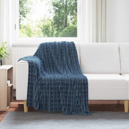 vidaXL Kastepledd 6 pcs Marineblå 150 x 130 cm Fleece