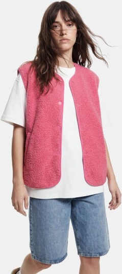 Pieces Pckatty Teddy Vest Noos Bc Pink S