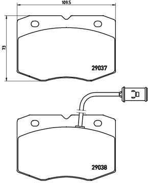 Bremseklosser BREMBO P A6 014