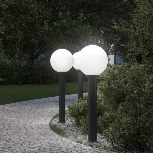 vidaXL Pullertlamper 3 stk 80 cm svart IP44