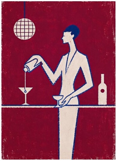 Plakat Elegant Bartender