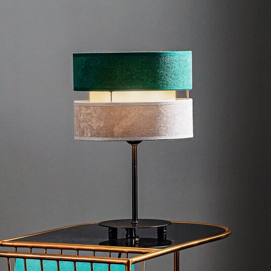 Duolla Bordlampe Golden Duo grå/grønn/gull høyde 30 cm