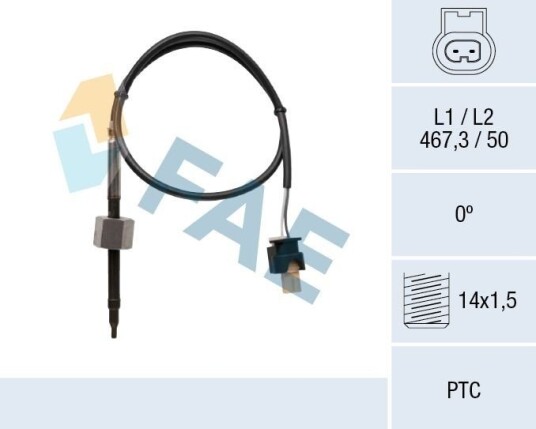 Sensor, eksostemperatur FAE 68071
