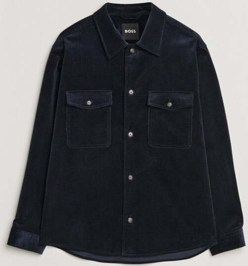Boss BLACK Carper Corduroy Overshirt Dark Blue
