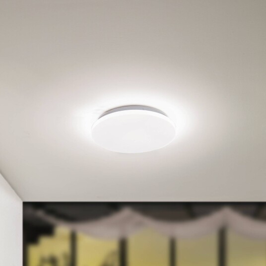 Lindby LED taklampe Kirkola 4000 K Ø 34 cm hvit