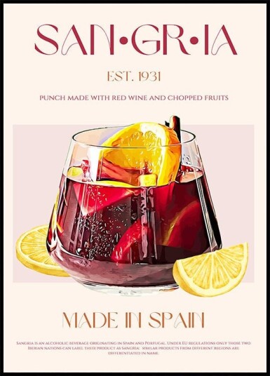 A Glass Filled With Red Wine Plakat Plakat / 30x40cm