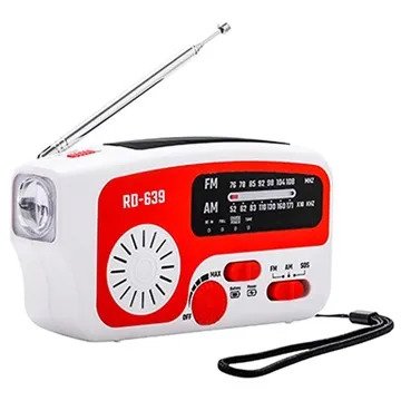 Bærbar Multifunksjonell Nødradio med Håndsveiv, Powerbank RD-639 Bærbar Multifunksjonell Nødradio med Håndsveiv, Powerbank RD-639