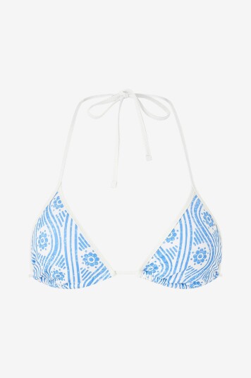 Tommy Hilfiger Bikini BH Triangle RP Print Blå