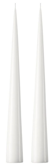Ester & Erik kjeglelys 37 cm 2-stk. lakket Pure white 31-0