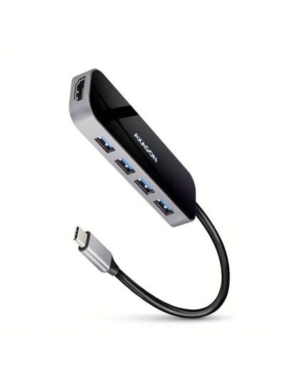 AXAGON USB C Hub 6 Port Black HMC 6H4A AXAGON USB C Hub 6 Port Black HMC 6H4A